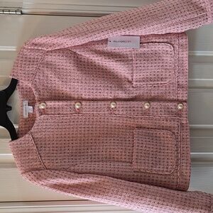 LIZ CLAIBORNE BRAND WOMEN'S PINK FRONT BUTTON PROFESSIONAL JACKET SIZE 12